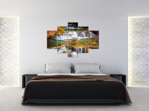 Slika - Slapovi Huay Mae Khamin, Tajska (150x105 cm)
