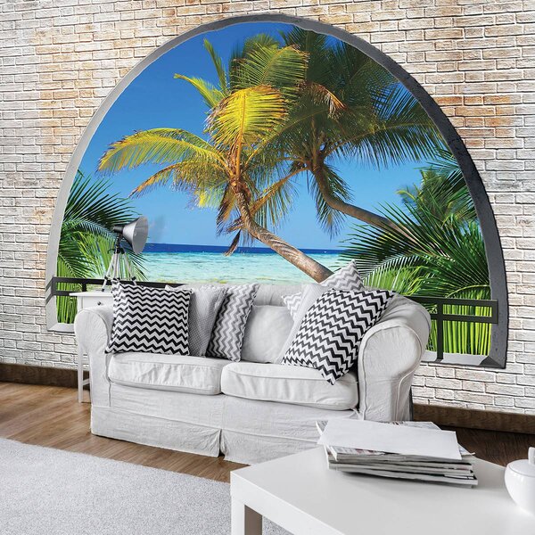 Foto tapeta - Pogled na palme (152,5x104 cm)