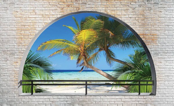 Foto tapeta - Pogled na palme (152,5x104 cm)