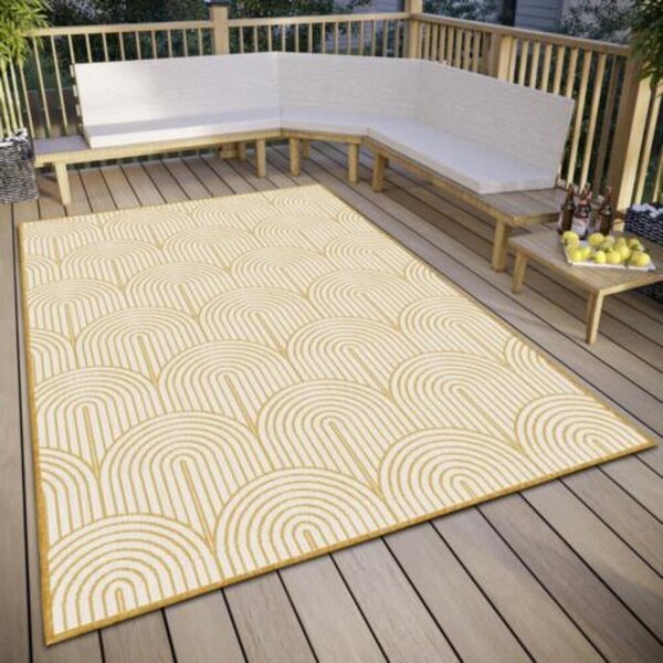 Oker žuti vanjski tepih 120x170 cm Pangli Ochre – Hanse Home