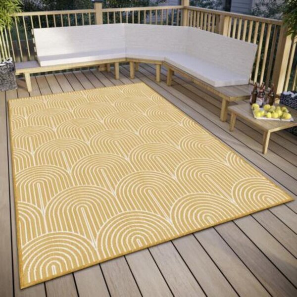 Oker žuti vanjski tepih 120x170 cm Pangli Ochre – Hanse Home