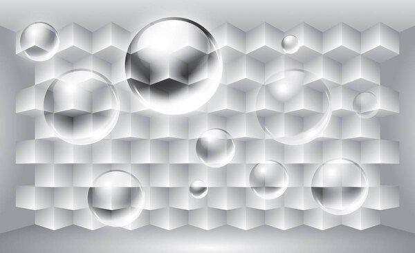 Foto tapeta - 3D lopte (152,5x104 cm)