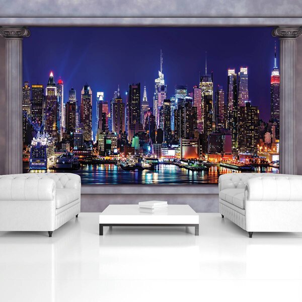 Foto tapeta - Noću u New Yorku (152,5x104 cm)