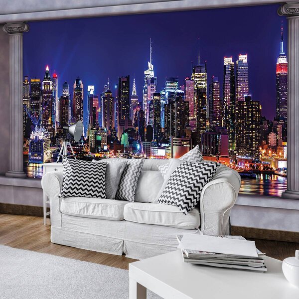 Foto tapeta - Noću u New Yorku (152,5x104 cm)