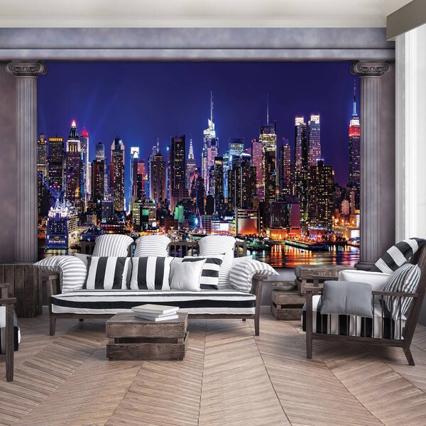 Foto tapeta - Noću u New Yorku (152,5x104 cm)