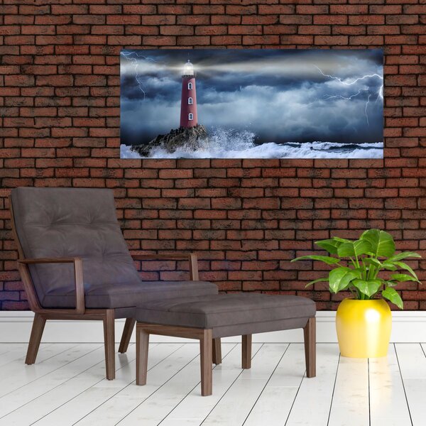 Slika - Svetilnik na pečini (120x50 cm)