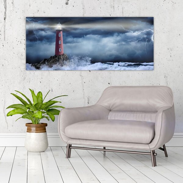 Slika - Svetilnik na pečini (120x50 cm)
