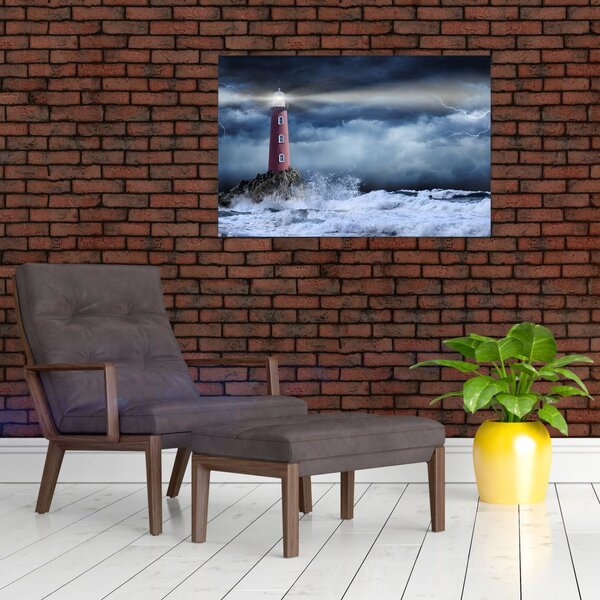Slika - Svetilnik na pečini (90x60 cm)