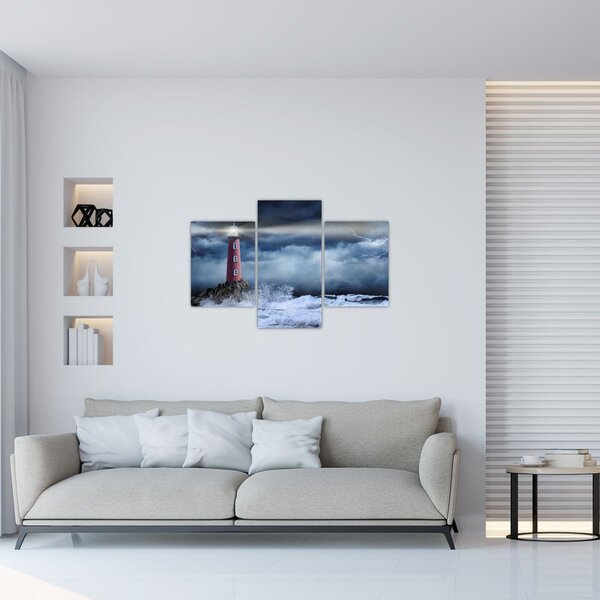 Slika - Svetilnik na pečini (90x60 cm)