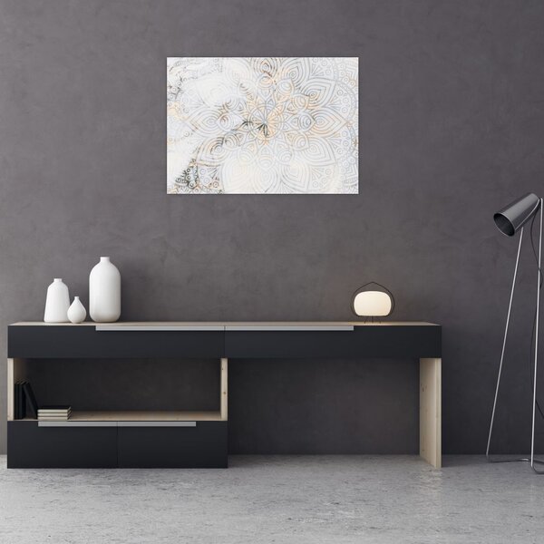 Slika bele mandale (70x50 cm)