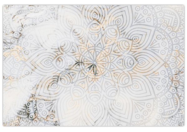 Slika bele mandale (90x60 cm)