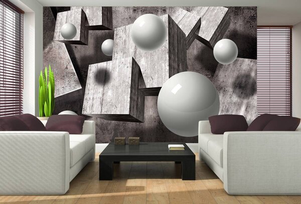 Foto tapeta - 3D lopte (152,5x104 cm)