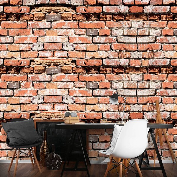 Foto tapeta - Crveni zid od opeke (152,5x104 cm)