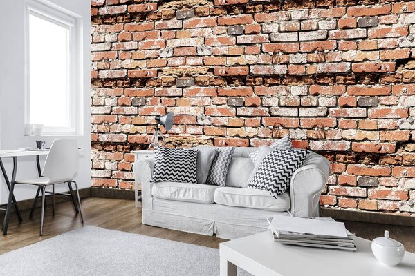 Foto tapeta - Crveni zid od opeke (152,5x104 cm)