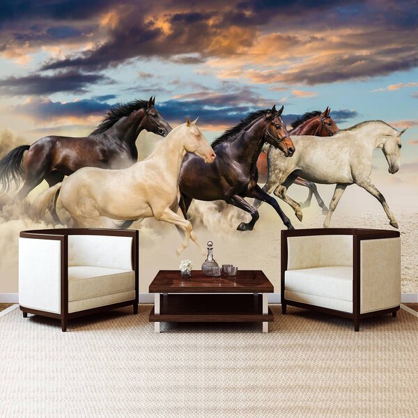 Foto tapeta - Mustang u galopu (152,5x104 cm)