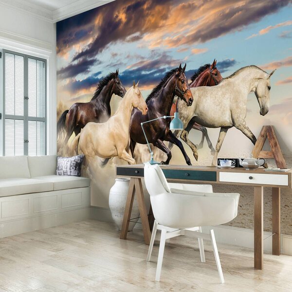 Foto tapeta - Mustang u galopu (152,5x104 cm)