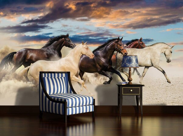 Foto tapeta - Mustang u galopu (152,5x104 cm)