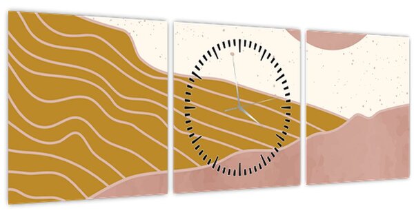 Slika - Sončni vzhod (sa satom) (90x30 cm)