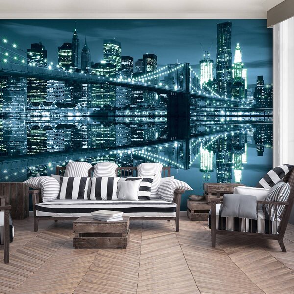 Foto tapeta - New York i Brooklyn Bridge (152,5x104 cm)