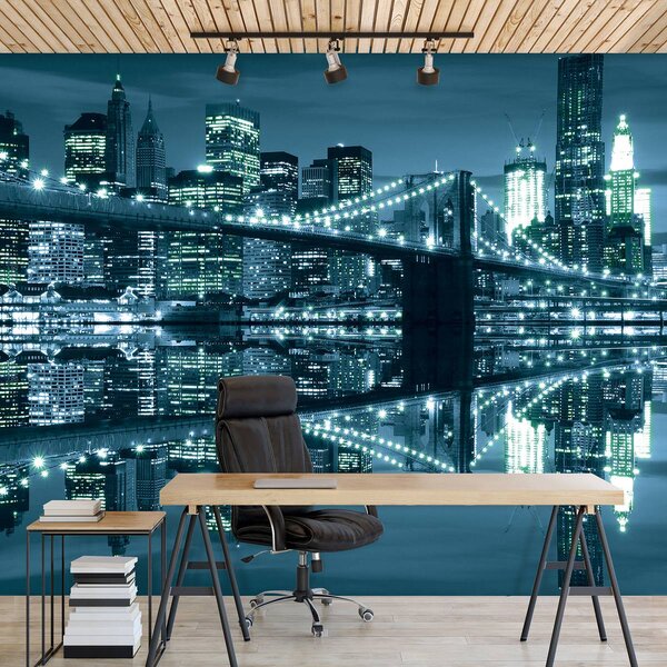 Foto tapeta - New York i Brooklyn Bridge (152,5x104 cm)