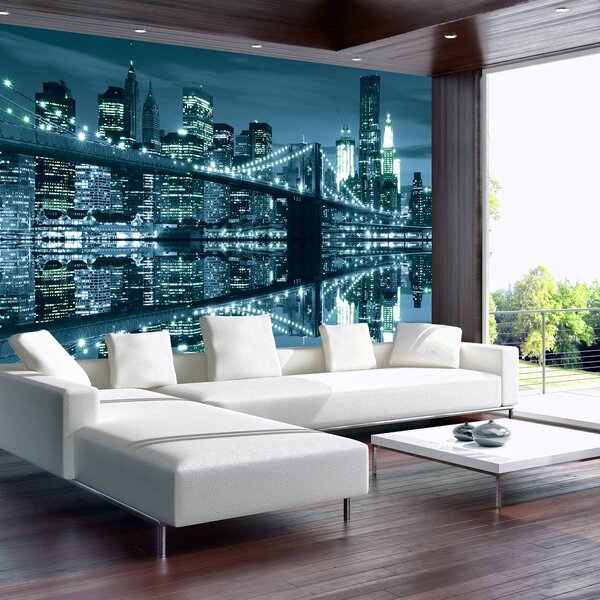 Foto tapeta - New York i Brooklyn Bridge (152,5x104 cm)