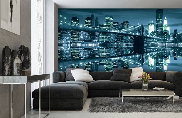 Foto tapeta - New York i Brooklyn Bridge (152,5x104 cm)