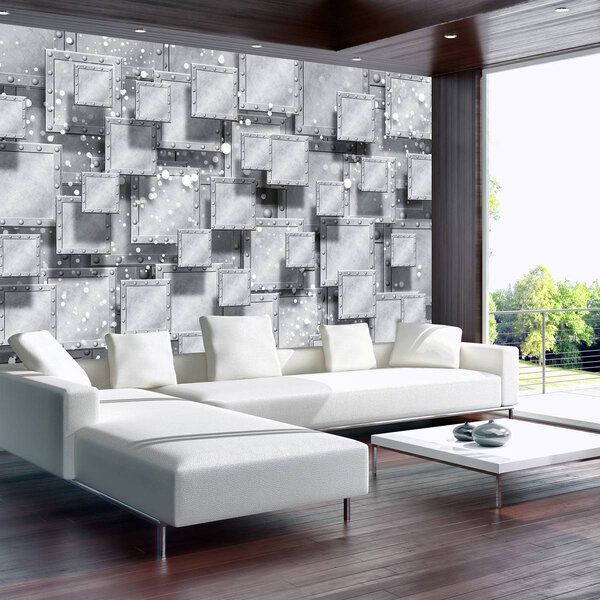 Foto tapeta - Siva apstrakcija (152,5x104 cm)