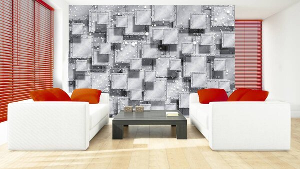 Foto tapeta - Siva apstrakcija (152,5x104 cm)