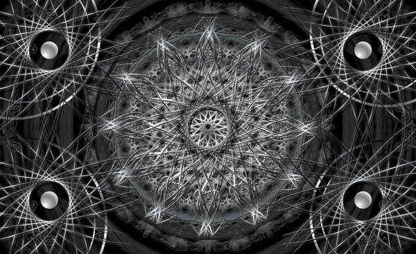 Foto tapeta - Srrebrna apstrakcija (152,5x104 cm)