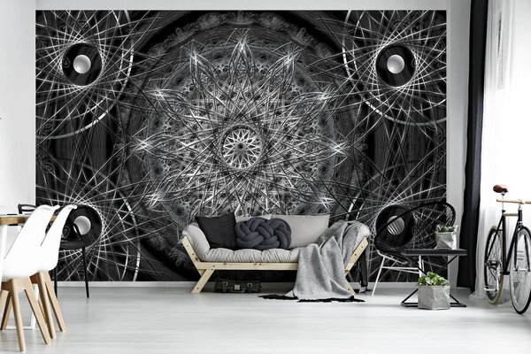 Foto tapeta - Srrebrna apstrakcija (152,5x104 cm)