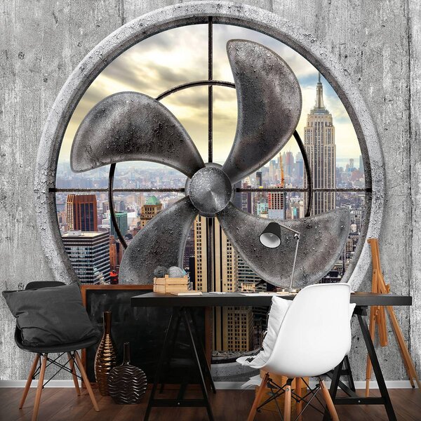 Foto tapeta - New York iza propelera (152,5x104 cm)