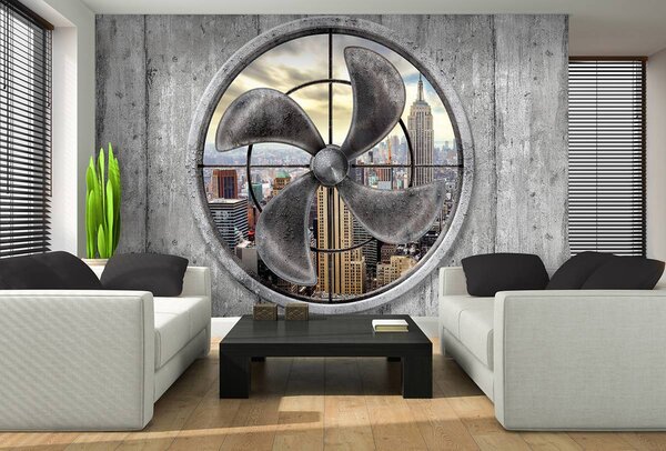 Foto tapeta - New York iza propelera (152,5x104 cm)