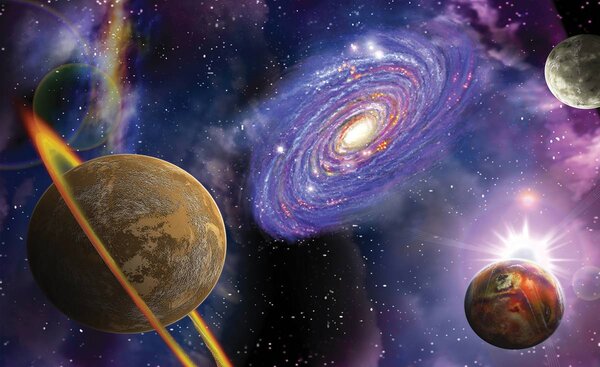 Foto tapeta - Kozmički planeti (152,5x104 cm)