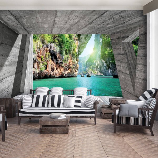 Foto tapeta - Pogled na slap - priroda (152,5x104 cm)