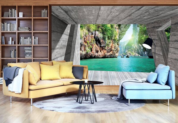 Foto tapeta - Pogled na slap - priroda (152,5x104 cm)