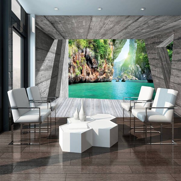 Foto tapeta - Pogled na slap - priroda (152,5x104 cm)