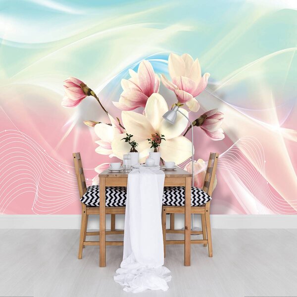 Foto tapeta - Apstraktna magnolija (152,5x104 cm)