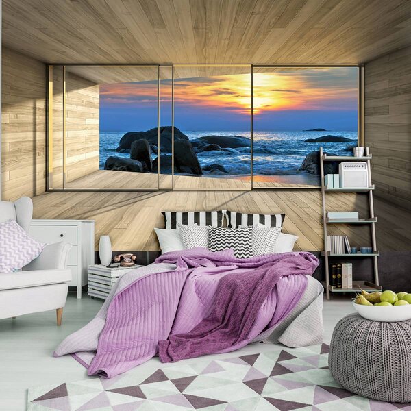 Foto tapeta - Moderna kuća uz more (152,5x104 cm)