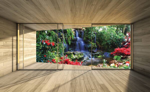Foto tapeta - Šareni pogled na terasu - džungla (152,5x104 cm)