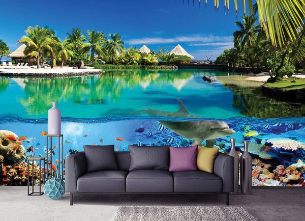 Foto tapeta - Koraljni greben i Maldivi (152,5x104 cm)