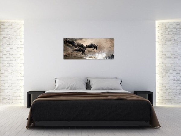 Slika - Krdo gnuova (120x50 cm)