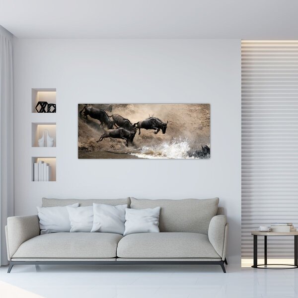 Slika - Krdo gnuova (120x50 cm)