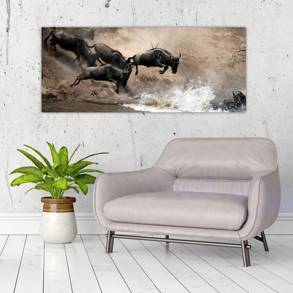Slika - Krdo gnuova (120x50 cm)