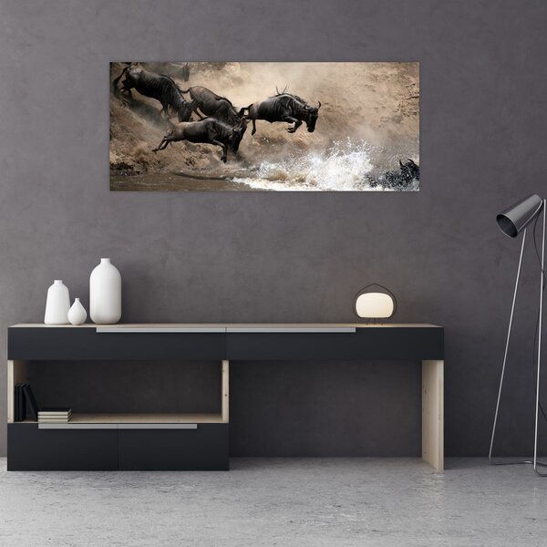 Slika - Krdo gnuova (120x50 cm)