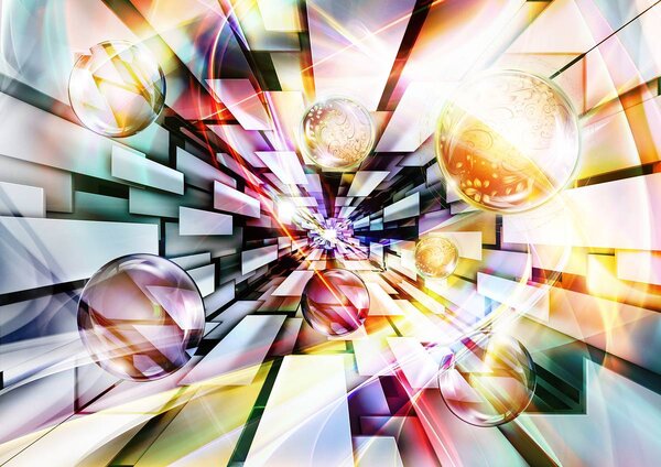 Foto tapeta - 3D apstrakcija (152,5x104 cm)