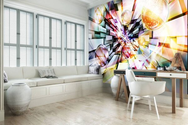 Foto tapeta - 3D apstrakcija (152,5x104 cm)