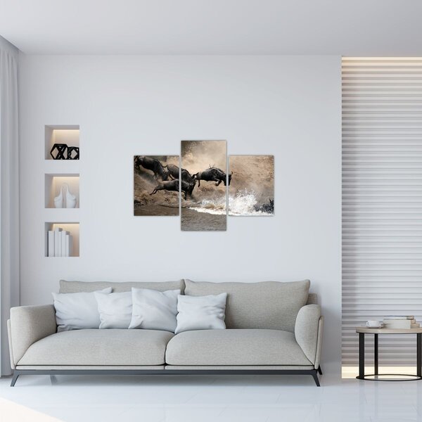 Slika - Krdo gnuova (90x60 cm)