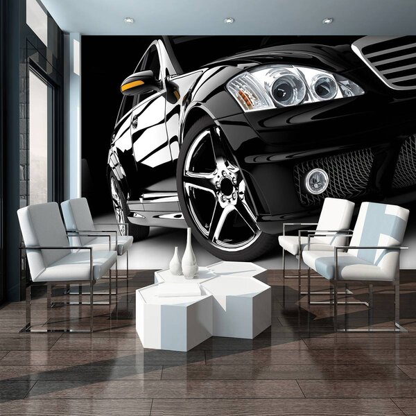 Foto tapeta - Crni luksuzni automobil (152,5x104 cm)