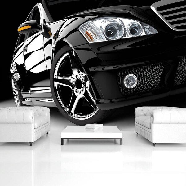 Foto tapeta - Crni luksuzni automobil (152,5x104 cm)