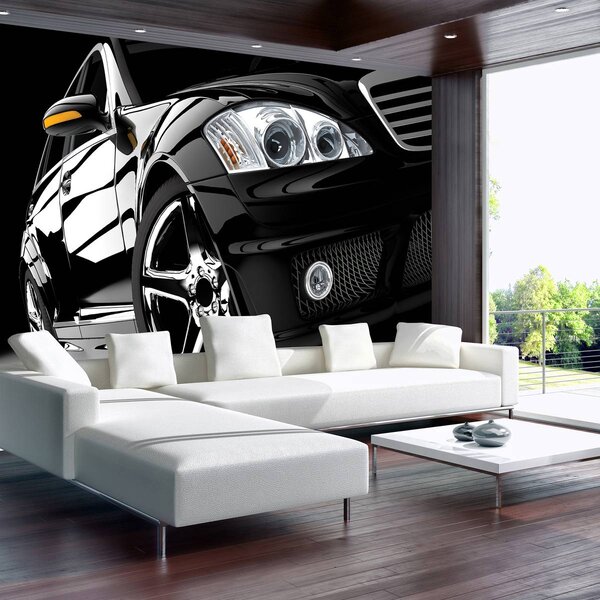 Foto tapeta - Crni luksuzni automobil (152,5x104 cm)